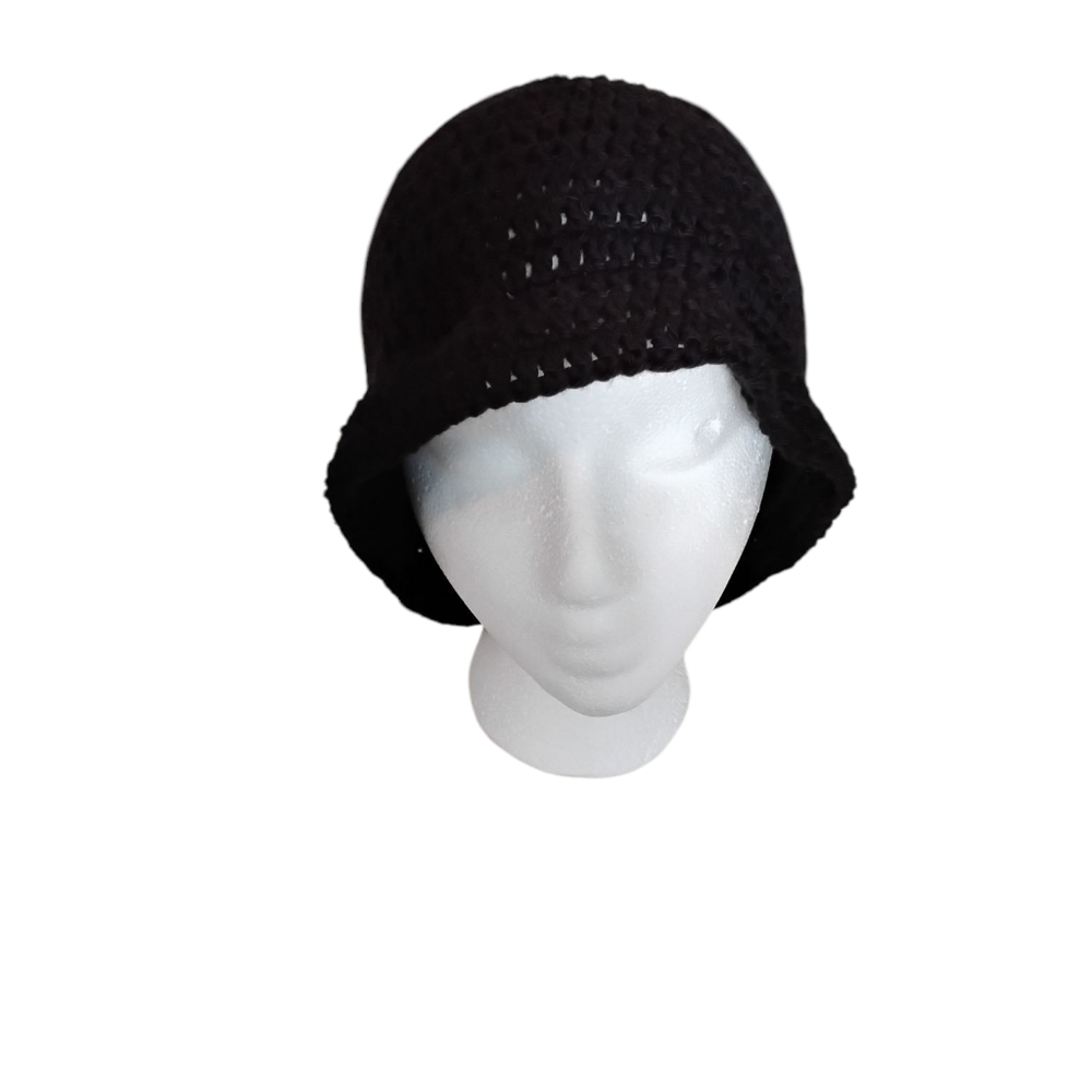 Crochet Bucket Hat Womens One Size 90s Y2K Boho Festival Bohemian Vacation